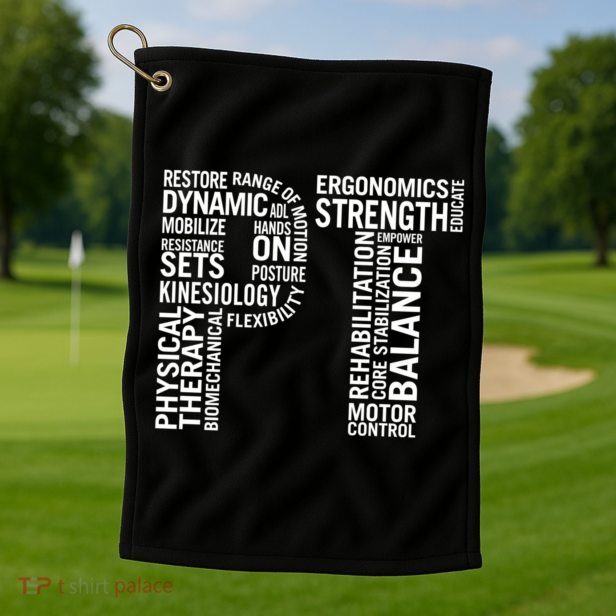 Physical Therapy Hoodie PT Month Physical Therapist Gift Golf Towel