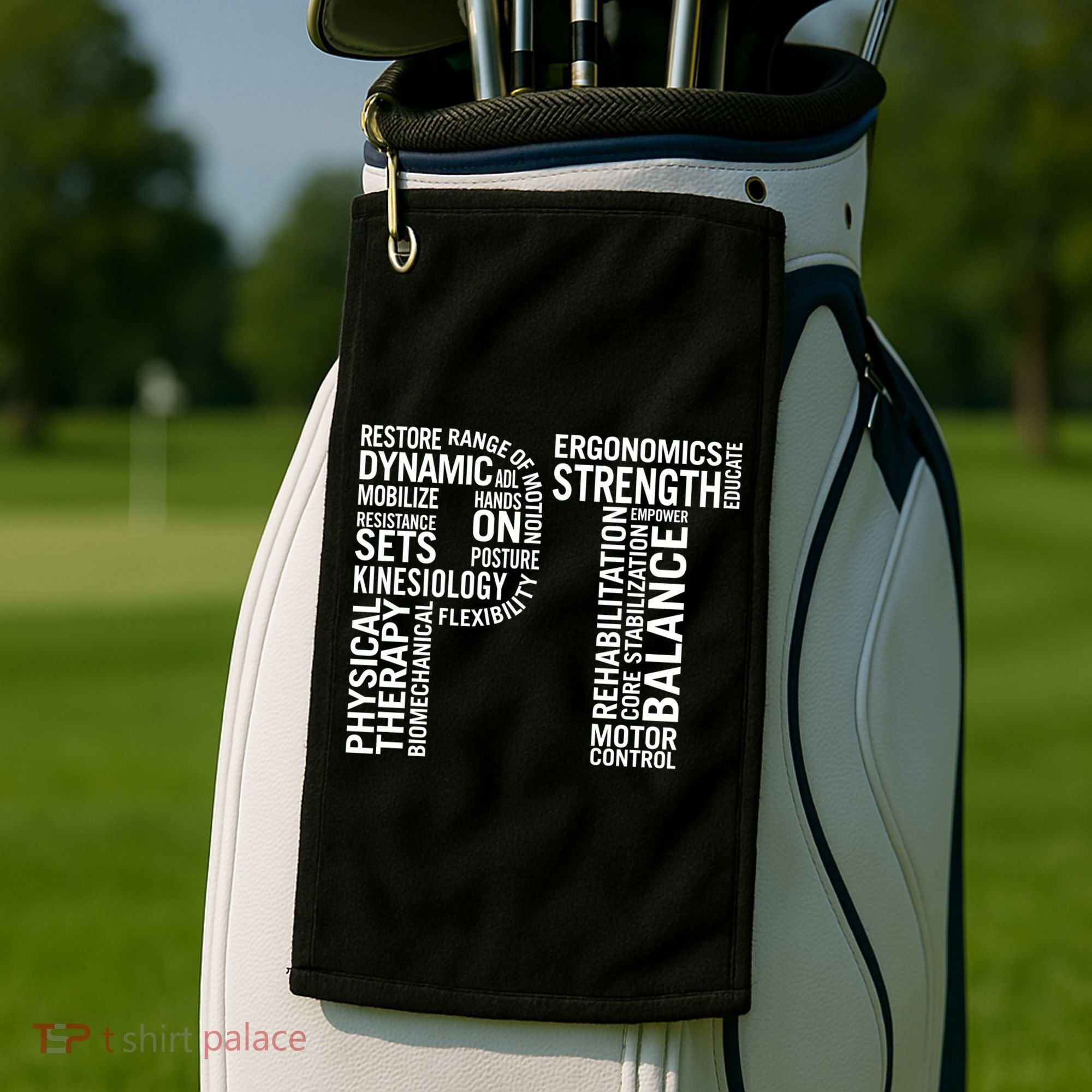 Physical Therapy Hoodie PT Month Physical Therapist Gift Golf Towel