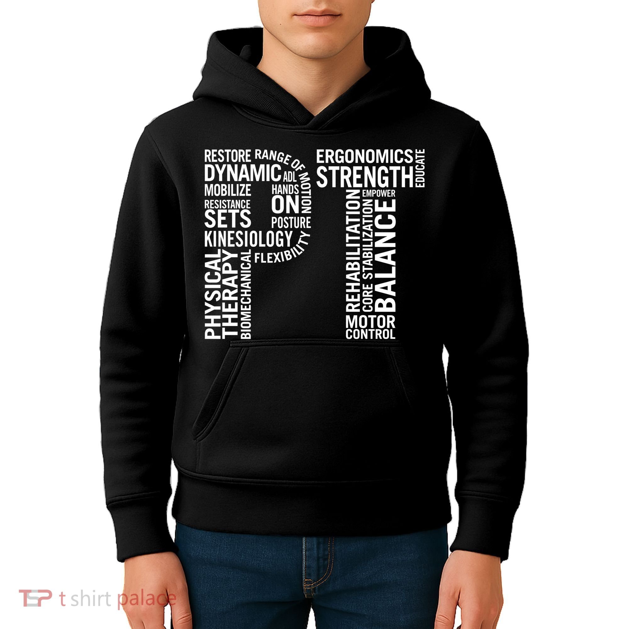Physical Therapy Hoodie PT Month Physical Therapist Gift Kids Hoodie