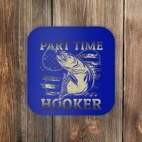 Part Time Hooker Fisher Funny Fishing Cute Gift Coaster thumb 0