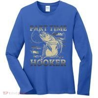 Part Time Hooker Fisher Funny Fishing Cute Gift Women's Long Sleeve Shirt thumb 0