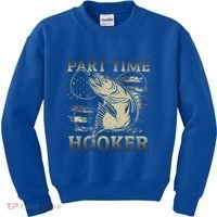 Part Time Hooker Fisher Funny Fishing Cute Gift Kids Sweatshirt thumb 0