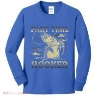 Part Time Hooker Fisher Funny Fishing Cute Gift Kids Long Sleeve Shirt thumb 0