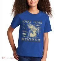 Part Time Hooker Fisher Funny Fishing Cute Gift Kids T-Shirt thumb 2