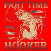 Part Time Hooker Fisher Funny Fishing Cute Gift Santa Hat thumb 1