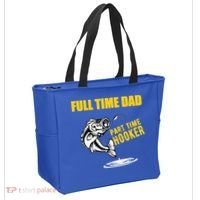 Part Time Hooker Full Time Dad Jokes Fathers Day Fishing Cute Gift Tote Bag thumb 2
