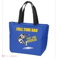 Part Time Hooker Full Time Dad Jokes Fathers Day Fishing Cute Gift Tote Bag thumb 3