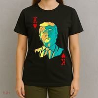 President Trump Is The King Of Hearts Poker Card T-Shirt thumb 4