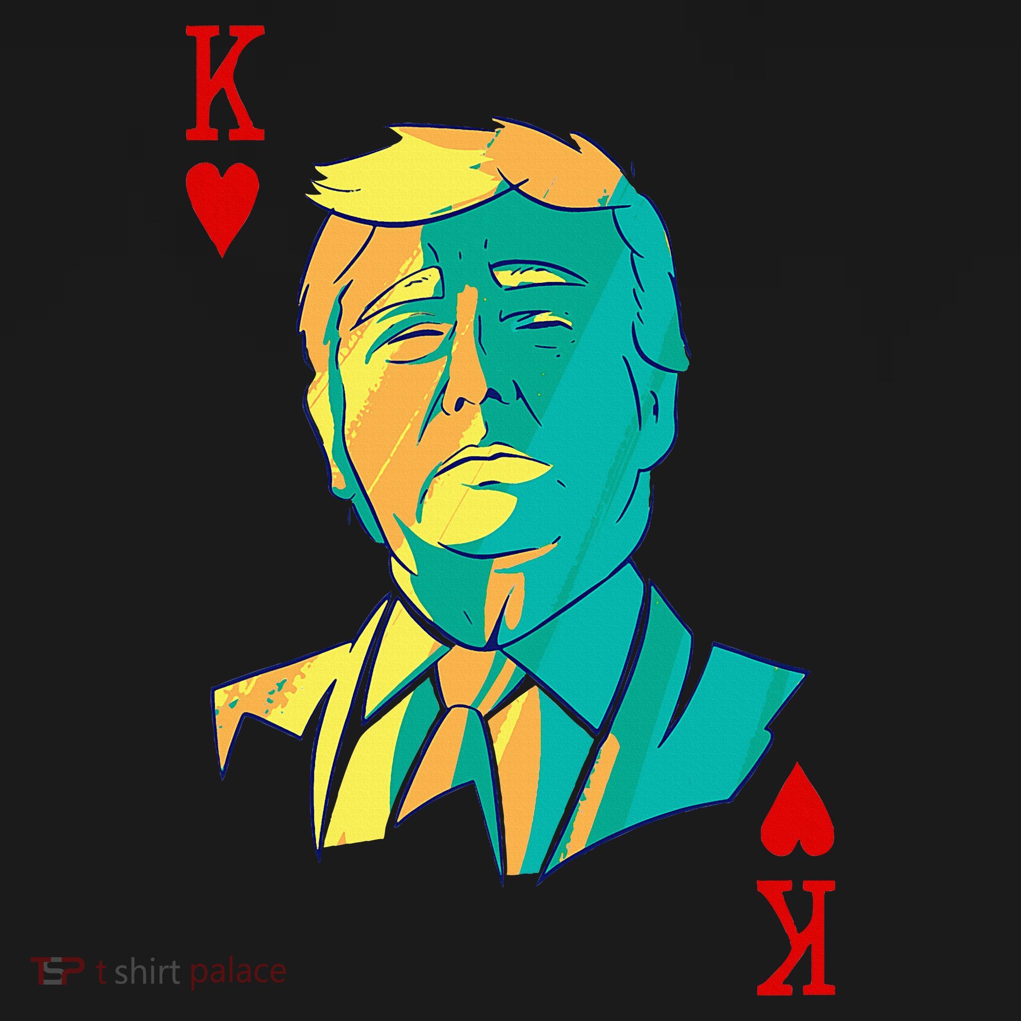 President Trump Is The King Of Hearts Poker Card Women's Tank Top