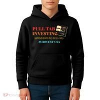 Pull Tab Investing Spend $100 To Pull $20 Midwest Usa Kids Hoodie thumb 4