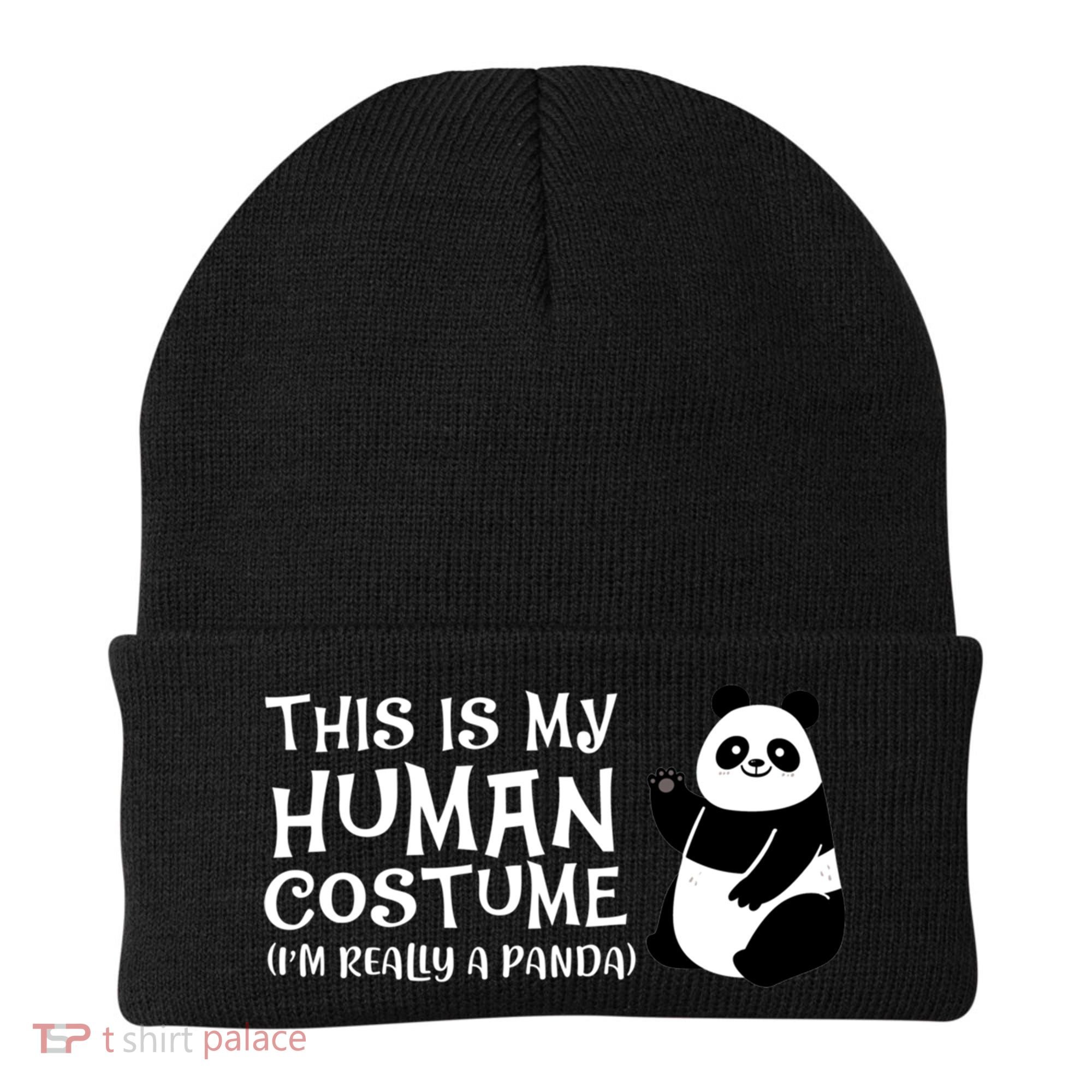 Panda This Is My Hu Costume IM Really A Panda Gift Beanie