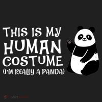 Panda This Is My Hu Costume IM Really A Panda Gift Beanie thumb 2