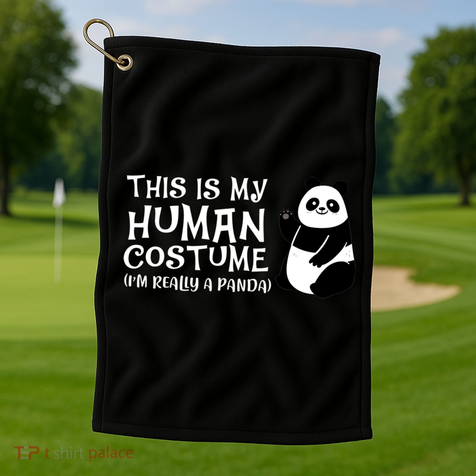 Panda This Is My Hu Costume IM Really A Panda Gift Golf Towel