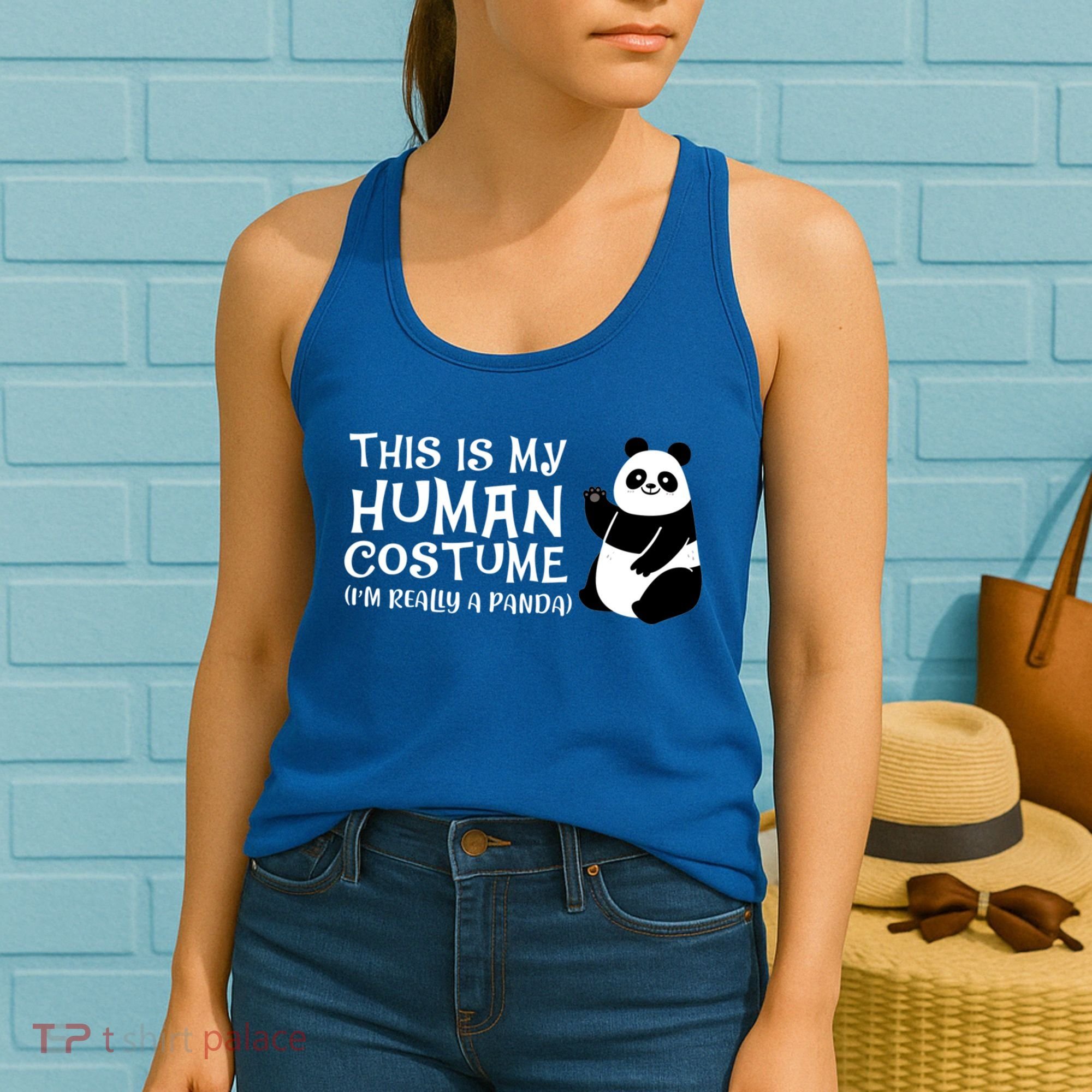 Panda This Is My Hu Costume IM Really A Panda Gift Women's Tank Top