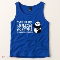 Panda This Is My Hu Costume IM Really A Panda Gift Tank Top thumb 2