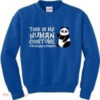 Panda This Is My Hu Costume IM Really A Panda Gift Kids Sweatshirt thumb 0