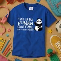 Panda This Is My Hu Costume IM Really A Panda Gift Kids T-Shirt thumb 3