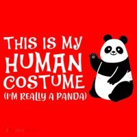 Panda This Is My Hu Costume IM Really A Panda Gift Santa Hat thumb 1