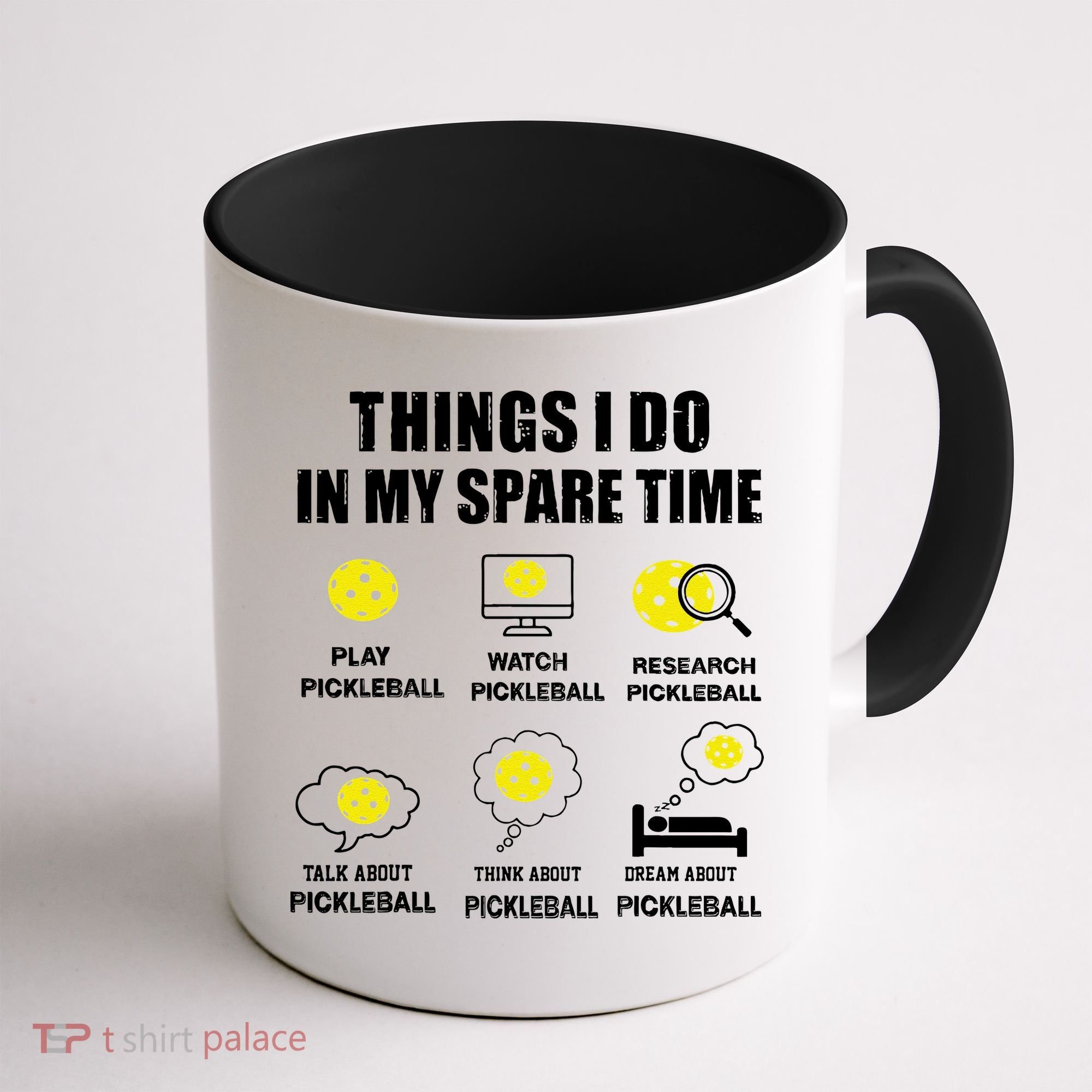 Pickleball Things I Do In My Spare Time Funny Pickleball Coffee Mug