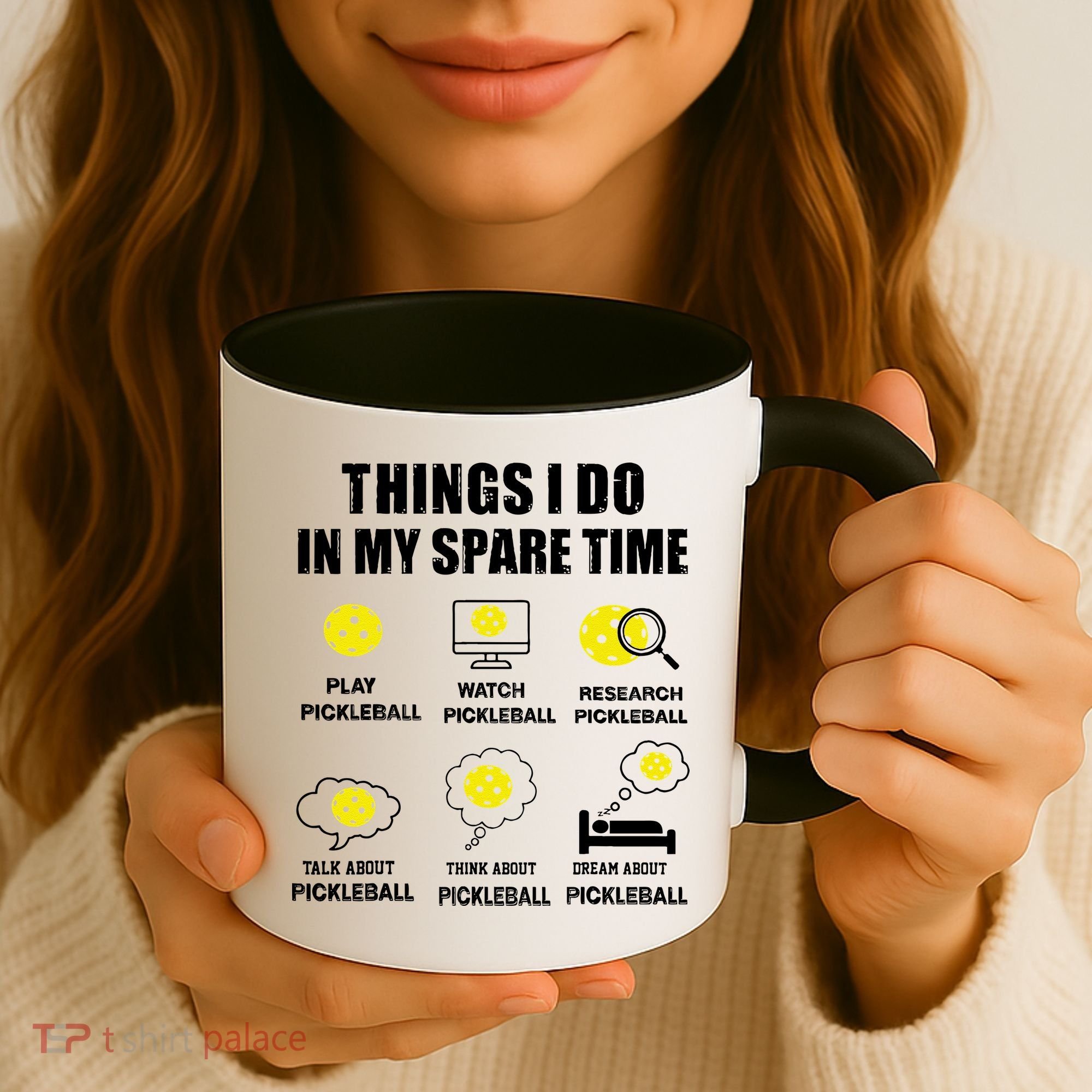 Pickleball Things I Do In My Spare Time Funny Pickleball Coffee Mug