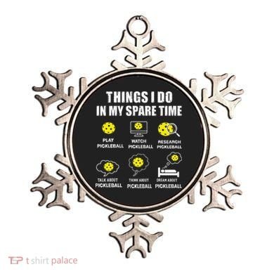 Pickleball Things I Do In My Spare Time Funny Pickleball Ornament