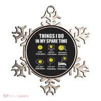 Pickleball Things I Do In My Spare Time Funny Pickleball Ornament thumb 0