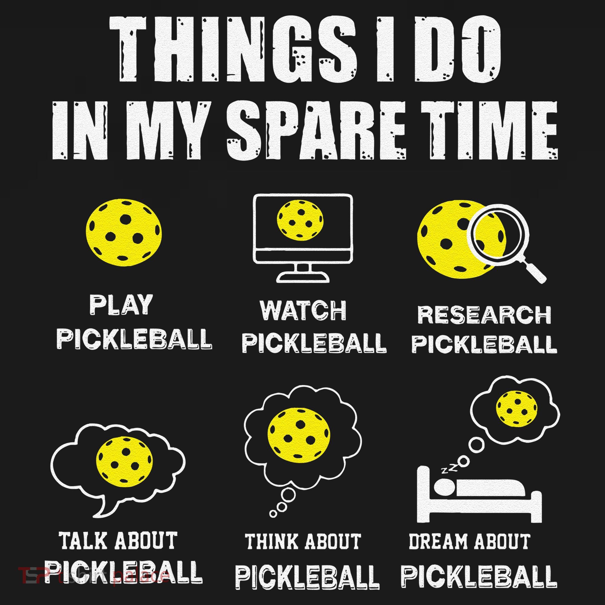 Pickleball Things I Do In My Spare Time Funny Pickleball Ornament