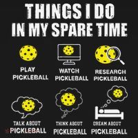 Pickleball Things I Do In My Spare Time Funny Pickleball Wool Snapback Cap thumb 2