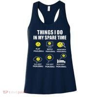 Pickleball Things I Do In My Spare Time Funny Pickleball Women's Tank Top thumb 0