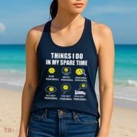 Pickleball Things I Do In My Spare Time Funny Pickleball Women's Tank Top thumb 2