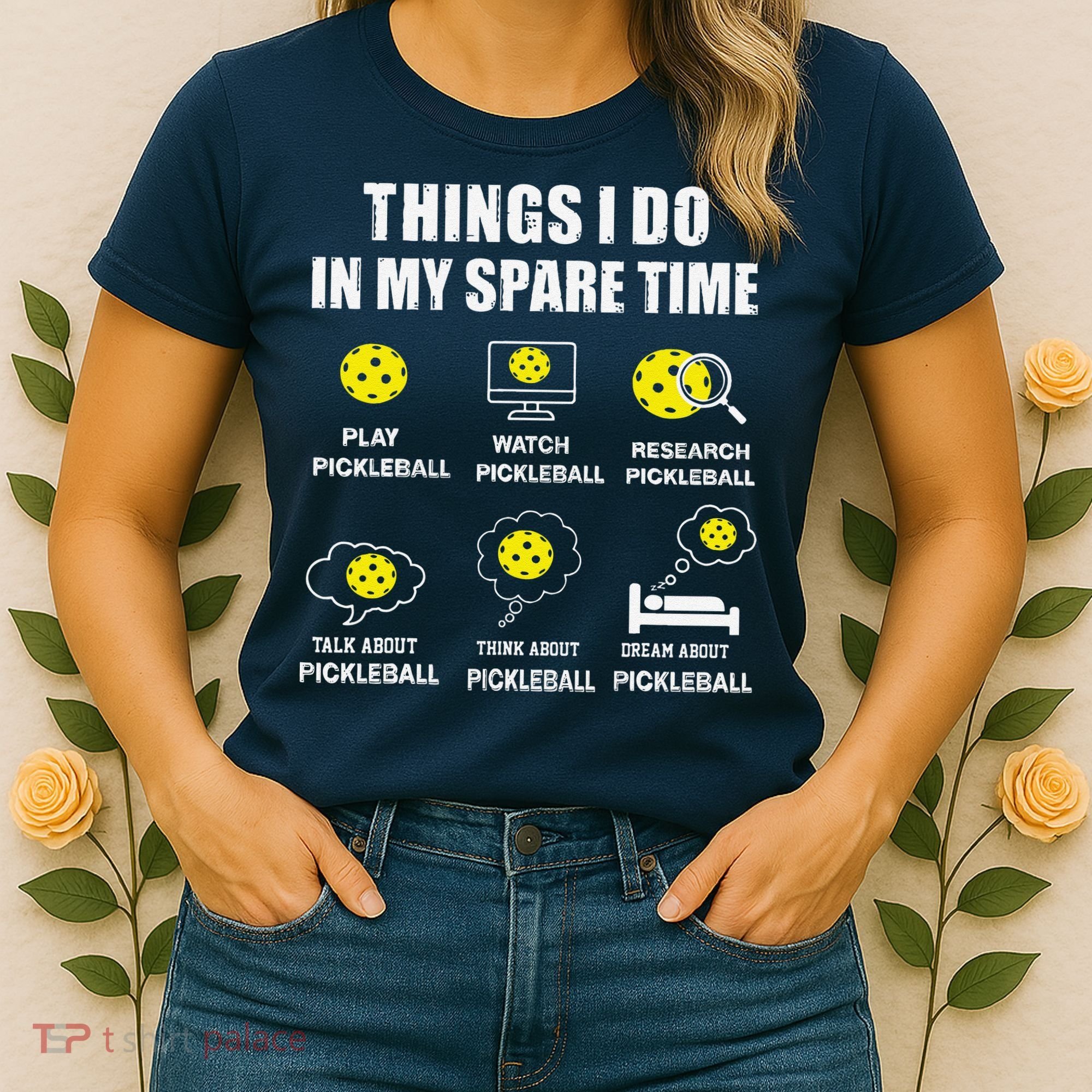 Pickleball Things I Do In My Spare Time Funny Pickleball Women's T-Shirt