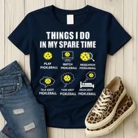 Pickleball Things I Do In My Spare Time Funny Pickleball Women's T-Shirt thumb 3