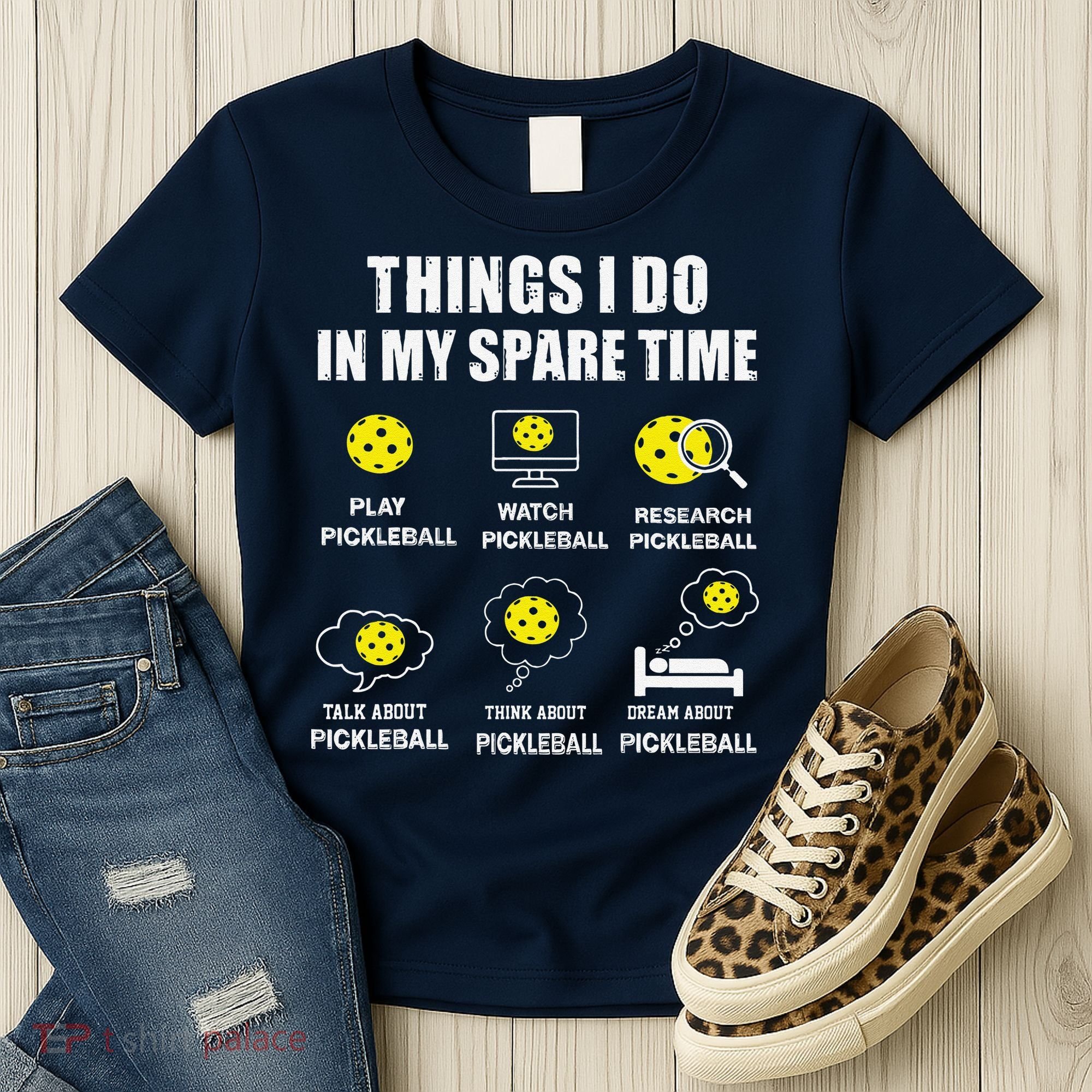Pickleball Things I Do In My Spare Time Funny Pickleball Women's T-Shirt