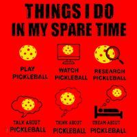 Pickleball Things I Do In My Spare Time Funny Pickleball Santa Hat thumb 1