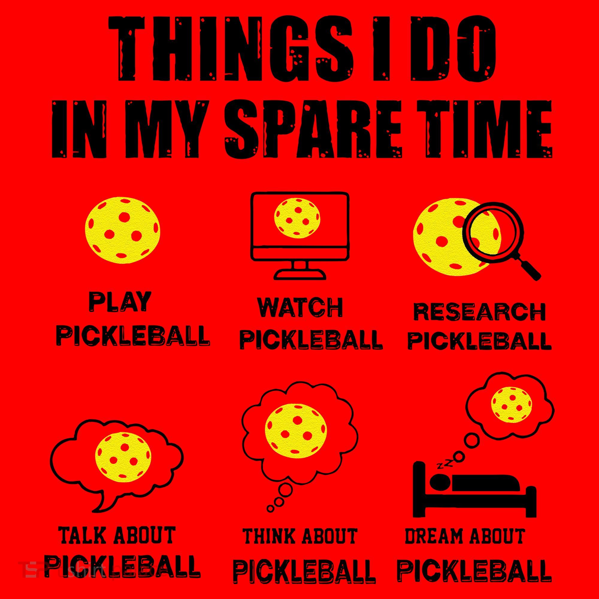 Pickleball Things I Do In My Spare Time Funny Pickleball Santa Hat
