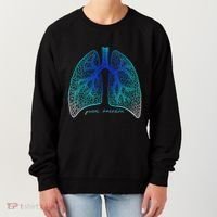 Positive Thinking "Just Breathe" Lungs Science Women's Sweatshirt thumb 0