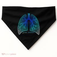 Positive Thinking "Just Breathe" Lungs Science USA-Made Doggie Bandana thumb 0
