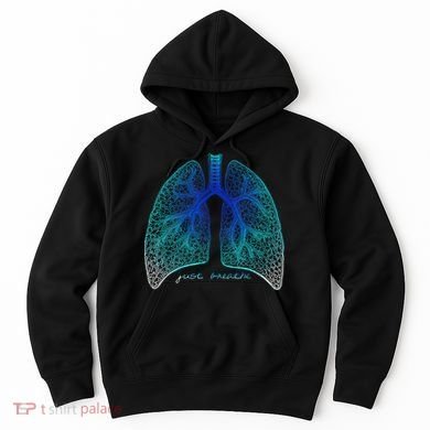 Positive Thinking "Just Breathe" Lungs Science Hoodie
