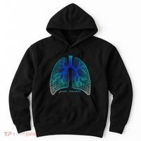 Positive Thinking "Just Breathe" Lungs Science Hoodie thumb 0