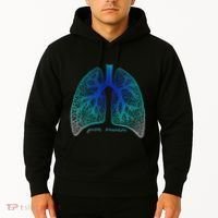 Positive Thinking "Just Breathe" Lungs Science Hoodie thumb 2