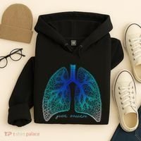 Positive Thinking "Just Breathe" Lungs Science Hoodie thumb 4