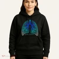 Positive Thinking "Just Breathe" Lungs Science Hoodie thumb 5