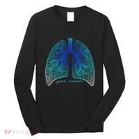 Positive Thinking "Just Breathe" Lungs Science Long Sleeve Shirt thumb 0