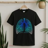 Positive Thinking "Just Breathe" Lungs Science T-Shirt thumb 2