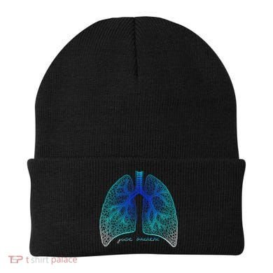 Positive Thinking "Just Breathe" Lungs Science Beanie