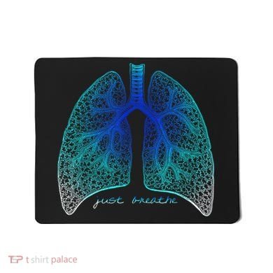 Positive Thinking "Just Breathe" Lungs Science Mousepad