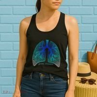 Positive Thinking "Just Breathe" Lungs Science Women's Tank Top thumb 2