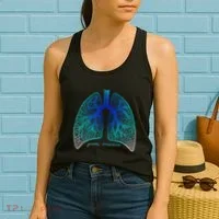 Positive Thinking "Just Breathe" Lungs Science Women's Tank Top thumb 2