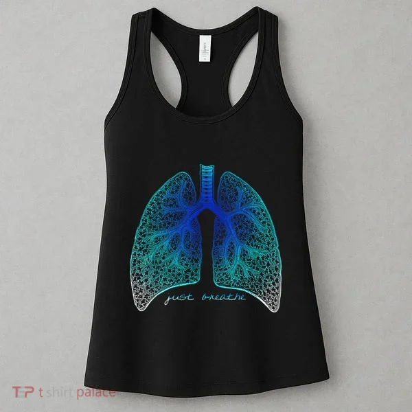 Positive Thinking "Just Breathe" Lungs Science Women's Tank Top