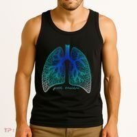 Positive Thinking "Just Breathe" Lungs Science Tank Top thumb 3